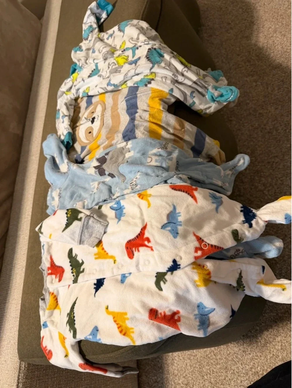 Just One You by Carter's Set of 4 Fleece Footed Pajamas 3 Months
